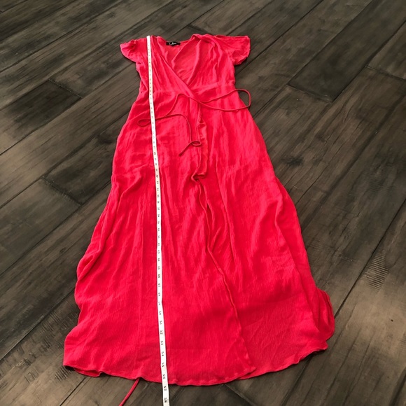 Lulus Much Obliged Maxi Wrap Dress - Size Medium - Picture 16 of 16